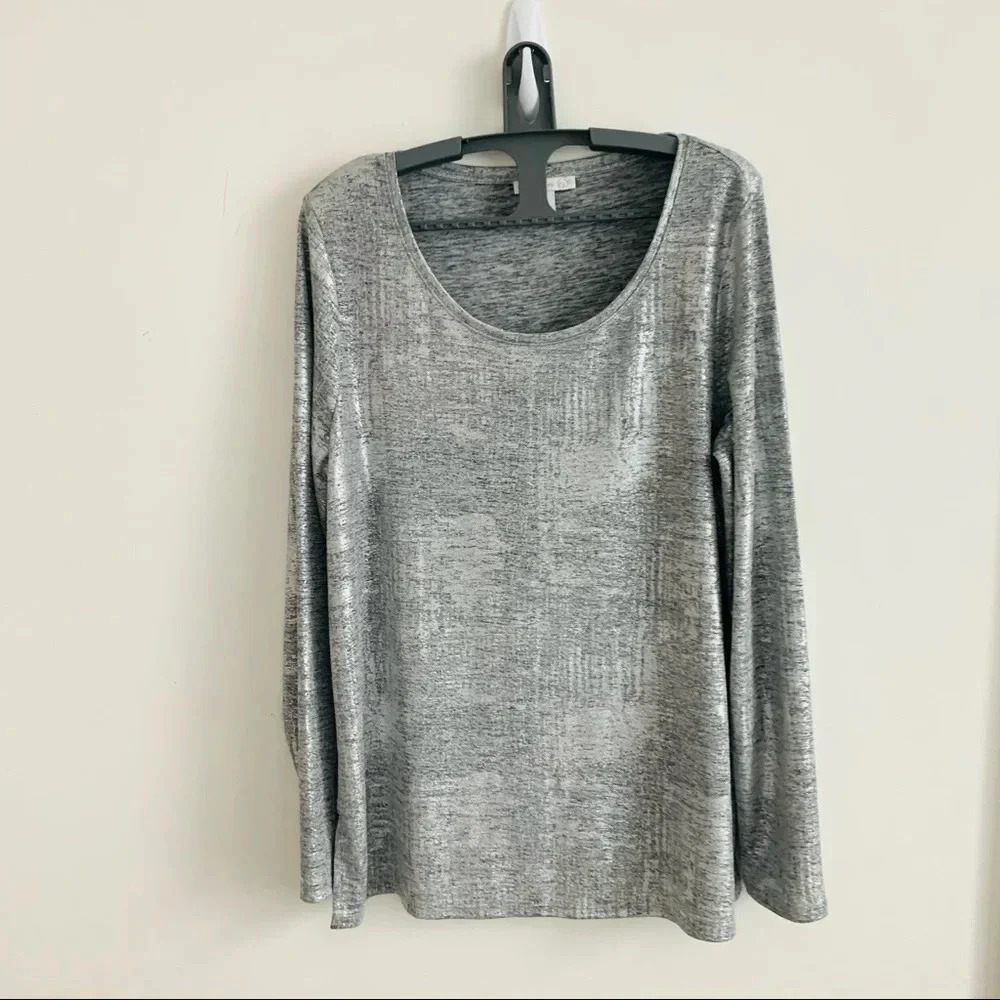 Westport 1962 Top Women's 3X Silver Shimmery L